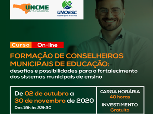 UNCME/SC: ABERTURA DO CURSO DE FORMAÇÃO DE CONSELHEIROS MUNICIPAIS DE EDUCAÇÃO TEM PARTICIPAÇÃO EXPRESSIVA